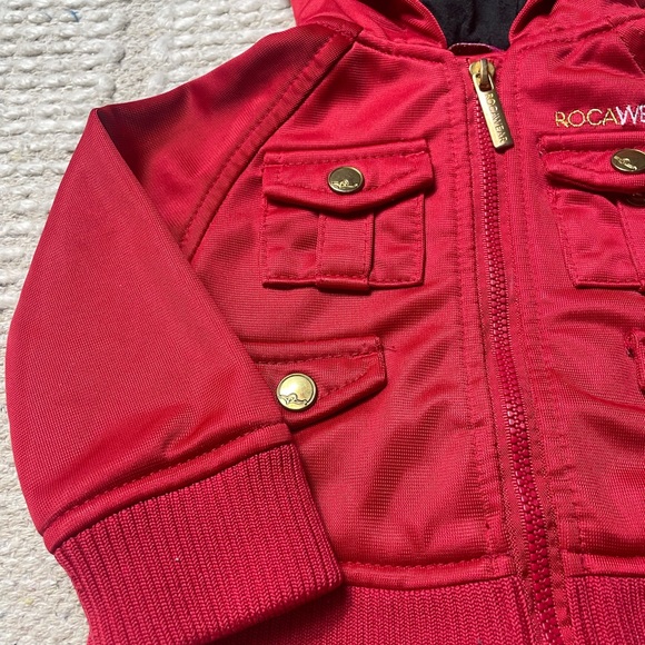 Baby Rocawear Red Zip Up Track Jacket Gold Details 6-9 Months - Picture 7 of 7